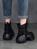 Stetnode Platform Hook&Loop Round-Toe Boots