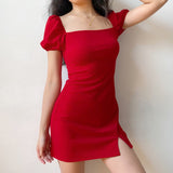 Stetnode Paris Scene Mini Dress // Red ~