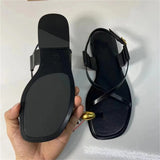 Stetnode Woman’s Black Pinch Toe Flat Slipper Chic Cross Buckled Sandals 2024 Summer Female Comfortable Flip Flop Flatform Sandals