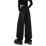 Stetnode Women's Black Straight Jeans