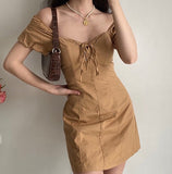 Stetnode Western Khaki Tie Dress ~