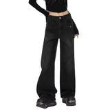 Stetnode Women's Black Straight Jeans