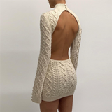 Stetnode Women's Sexy Backless Knitted Dress