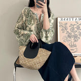 Stetnode Vintage Floral Blouses Women Print Lantern Sleeve Chiffon Shirts Summer Korean Harajuku Elegant Lady Casual Sunscreen Tops