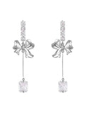 Stetnode Bow Zircon Pendant Drop Earring