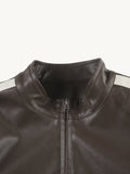 Stetnode Harper Faux Leather Track Jacket