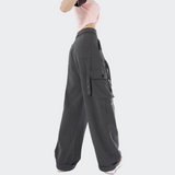 Stetnode Women's Street Flap Waistband Cargo Pants