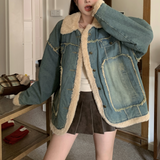 Stetnode Women''s Winter Warm Stitched Denim Coat