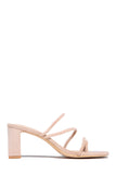 Stetnode Elci Block Mid Heel Mules - Nude