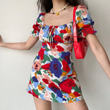 Stetnode Fleur Art Puff Dress