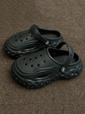 Stetnode Hollow Round-Toe Crocs Slider Sandals