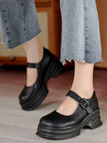 Stetnode Belt Buckle Mary Janes Platform Shoes