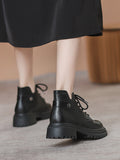 Stetnode Lace-Up Rivet Round-Toe Split-Joint Boots Dr. Martens Boots