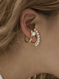 Stetnode 2pcs Faux Pearl Decor Cuff Earring