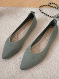 Stetnode Breathable Hollow Solid Color Flat Shoes