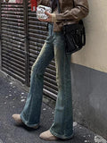 Stetnode Vintage Distressed Splice Flare Jeans