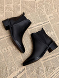 Stetnode Elasticity Pointed-Toe Solid Color Split-Joint Boots Chelsea Boots