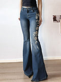 Stetnode Blue Vintage Niche Flare Jeans