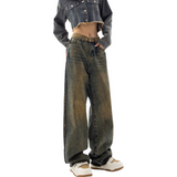 Stetnode Women's Distressed Vintage Raw Edge Jeans