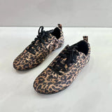 Stetnode Women's Fashion Leopard Flats Shoes Round Toe Shallow Mouth Casual Sneakers Sport 2024 Autumn Outdoor Comfort Lace Up Shoes