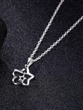 Stetnode Silver Hollow Out Star Charm Necklace