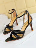 Stetnode Hollow Knot Open Toe Split-Joint Pumps Sandals