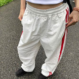 Stetnode Y2K Striped Sweatpants Women Oversized Cargo Pants Streetwear Baggy Wide Leg Joggers Bf Hip Hop Casual Sports Trousers New