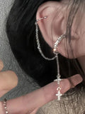 Stetnode Star Pendant Chain Link Cuff Earring