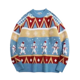 Stetnode Women's Fun Contrast Color Snowman Sweater