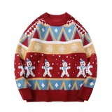 Stetnode Women's Fun Contrast Color Snowman Sweater