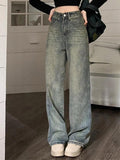 Stetnode Washed Distressed High Rise Boyfriend Jeans