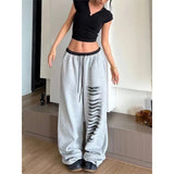 Stetnode Y2K Oversized Sweatpants Women Harajuku Print Patchwork Joggers Streetwear Wide Leg Pants Korean High Waist Baggy Trousers