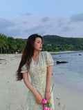 Stetnode Bali Romance Pearl Midi Dress ~