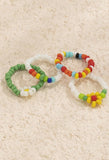 Stetnode 4Pcs Floral Beads Ring