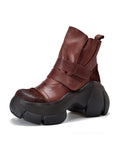 Stetnode Platform Hook&Loop Round-Toe Boots