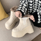 Stetnode Fashion Shoes Women's Winter Thick Soled Snow Boots Plush Women's Casual Sports Shoes Warm and Cold Proof High Top Women's BootsChristmas Gifts