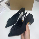 Stetnode Women Chic Brand Sandals Sexy Pointed Shallow Sandals 2024 Summer Footwear Elegant Black Work Office High Heel Shoes Mujer