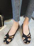 Stetnode Breathable Contrast Color Leopard Flat Shoes