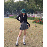 Stetnode Y2K Mini Skirts Women Harajuku Streetwear Black Pleated Skirt Korean Fashion School Uniform Kawaii High Waist A Line Skirt