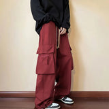 Stetnode 4Xl Y2K Cargo Pants Women Hip Hop Streetwear Loose Sweatpants Casual Oversized Pockets Wide Leg Baggy Drawstring Trousers