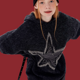 Stetnode Women's Vintage Star Hooded Sweater