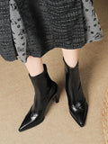 Stetnode Pointed-Toe Split-Joint Boots Pumps