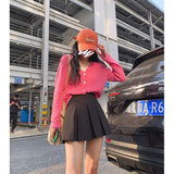 Stetnode Y2K Mini Skirts Women Harajuku Streetwear Black Pleated Skirt Korean Fashion School Uniform Kawaii High Waist A Line Skirt