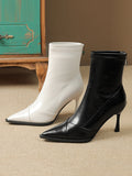 Stetnode Pointed-Toe Split-Joint Boots Pumps