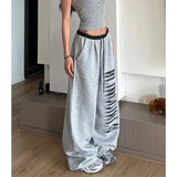 Stetnode Y2K Oversized Sweatpants Women Harajuku Print Patchwork Joggers Streetwear Wide Leg Pants Korean High Waist Baggy Trousers