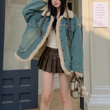 Stetnode Women''s Winter Warm Stitched Denim Coat