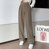 Stetnode Autumn Fashion Black Design Tailored Trousers Women Loose Casual High Waist Pants Korean Street Lady Draped Trousers New