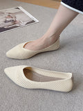 Stetnode Breathable Hollow Solid Color Flat Shoes