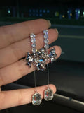 Stetnode Bow Zircon Pendant Drop Earring