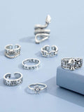 Stetnode 7pcs Engraved Ring Set